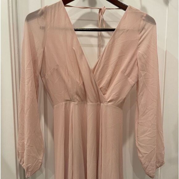 Yumi Kim Love Affair Long Sleeves Maxi Dress in Blush.Size S - Picture 7 of 16